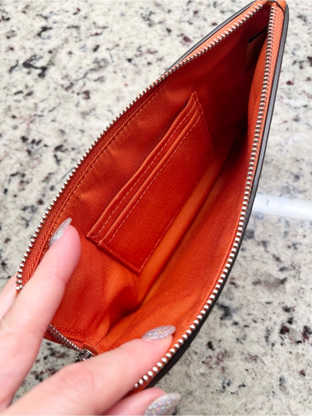 Coach Large Leather C Embossed Wristlet EUC - Picture 8 of 10